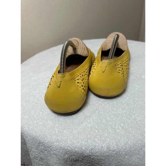 Vionic Yellow Robyn Perforated Leather Flats - Picture 3 of 11